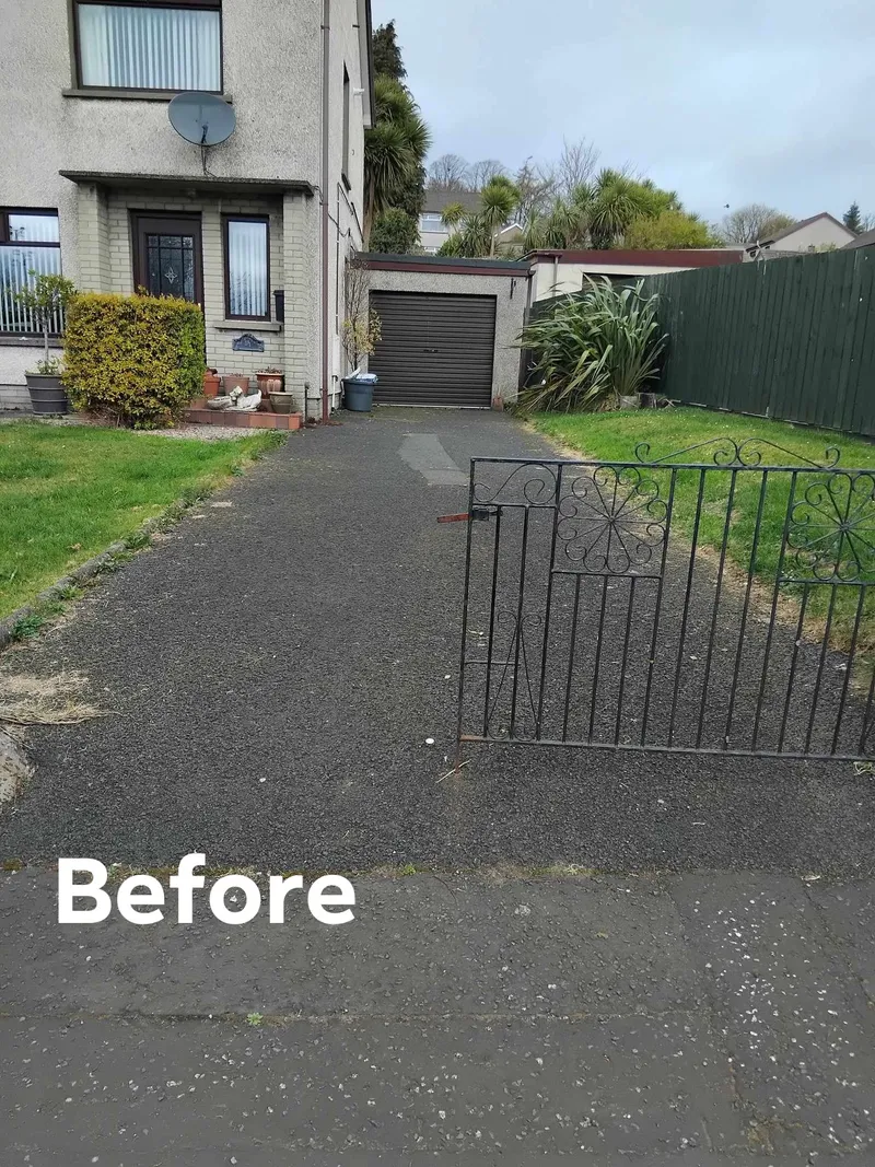 Before: Tarmac with Tobermore brick trim